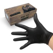 Boite de 100 gants en latex noir - taille M 7/8