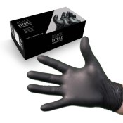 Boite de 100 gants en nitrile noirs - taille S 6/7